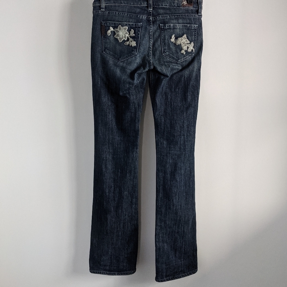 PAIGE Jeans Embroidered Pockets Benedict Canyon Straight Leg 26 - Picture 6 of 12